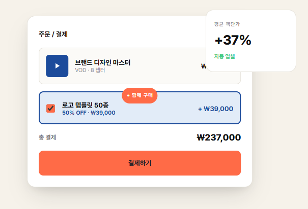 결제 한 번에 두 번 팔립니다